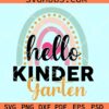 Hello kindergarten rainbow svg