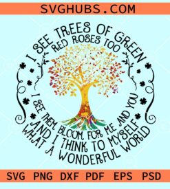I see trees of green Red roses too svg