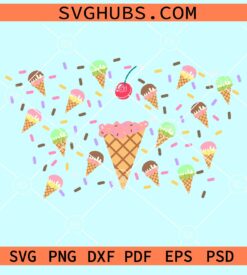 Ice cream Starbucks cup wrap svg