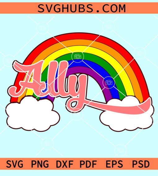 LGBT Ally rainbow svg