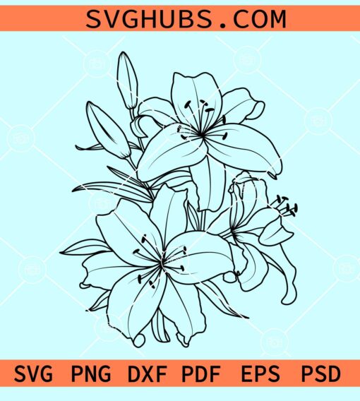 Lily flowers svg