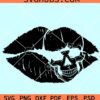 Lips skull print SVG