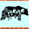 Mama bear floral svg