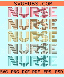 Mirrored vintage nurse svg