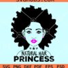 Natural hair princess svg
