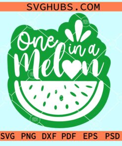 One in a melon clip art svg