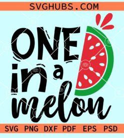 One in a melon watermelon slice svg