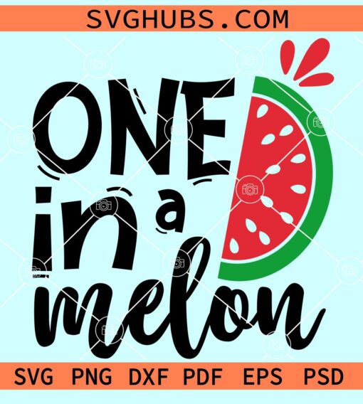 One in a melon watermelon slice svg