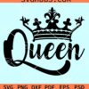 Queen with crown svg