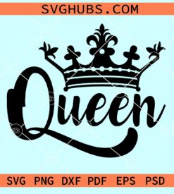 Queen with crown svg