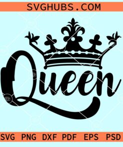 Queen with crown svg