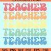 Retro stacked teacher svg