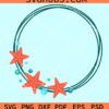 Sea shell round frame svg