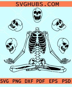 Skeleton meditation Svg