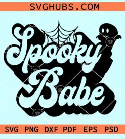 Spooky babe SVG, retro spooky babe svg, Halloween spooky babe svg