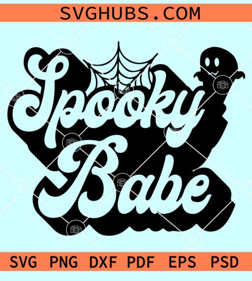 Spooky babe SVG, retro spooky babe svg, Halloween spooky babe svg