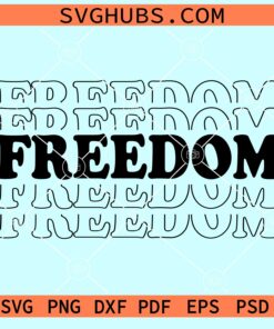 Stacked freedom svg