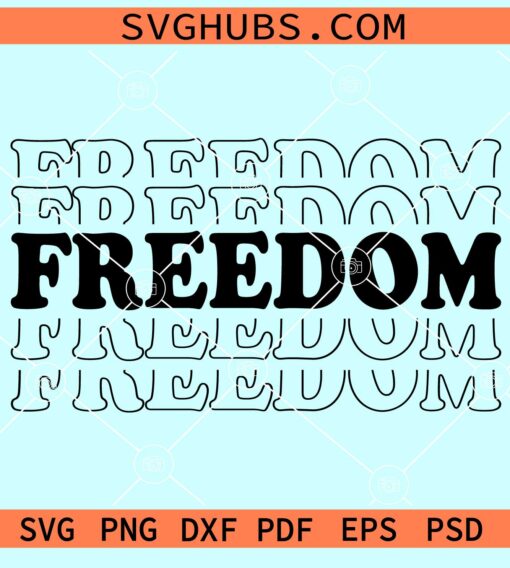 Stacked freedom svg