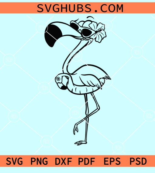 Summer flamingo clip art svg
