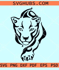 Tiger stencil svg