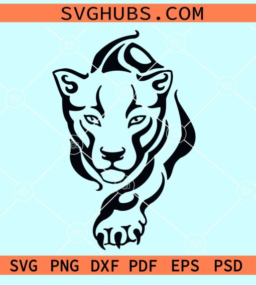 Tiger stencil svg