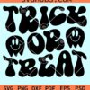 Trick or treat wavy letters svg