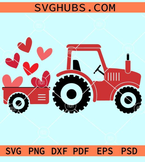 Valentine tractor svg