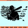 Baseball player USA Flag svg, Baseball Player SVG, Baseball USA SVG