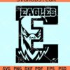 Eagles in letter E svg