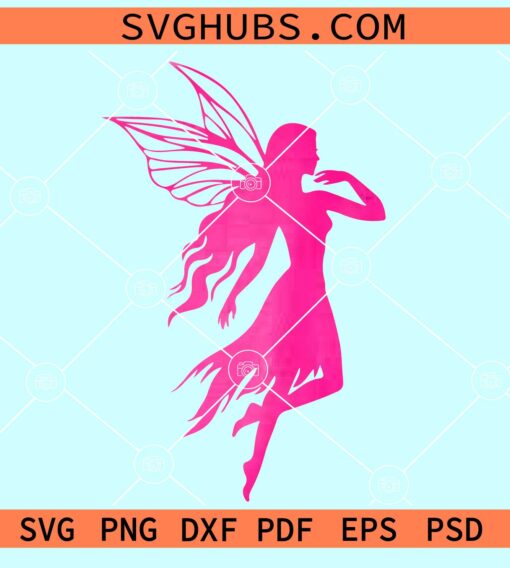 Fairy girl silhouette svg