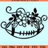 Floral football clipart svg
