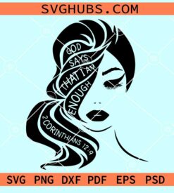 God Says I Am Enough svg