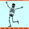 Halloween skeleton dabbing svg