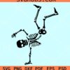 Halloween skeleton flip dancing svg