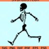 Halloween skeleton walking svg