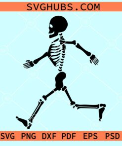 Halloween skeleton walking svg