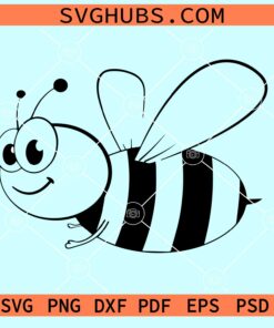 Happy flying bee Svg