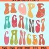 Hope against cancer wavy letters svg