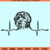 Labradoodle heartbeat svg
