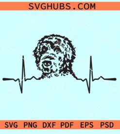 Labradoodle heartbeat svg
