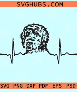 Labradoodle heartbeat svg