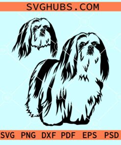 Lhasa Apso dog Clip Art svg