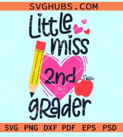 Little miss 2nd grader svg