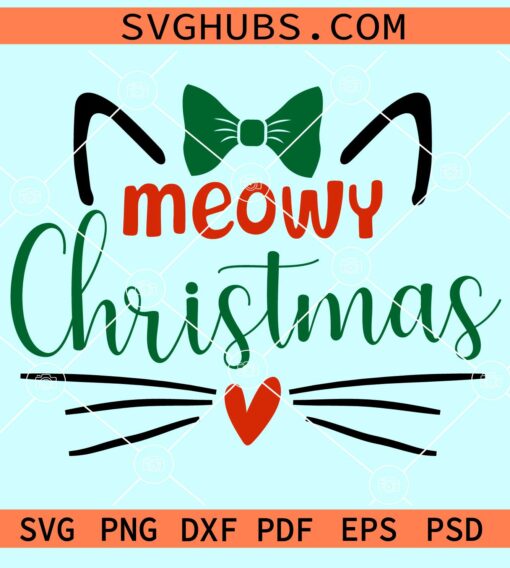 Meow Christmas svg