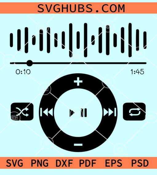 Music Player template SVG, Acrylic Song Art SVG, Music player buttons svg