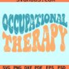Occupational therapy wavy letters svg