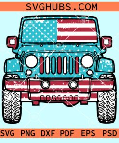 Patriotic Jeep svg