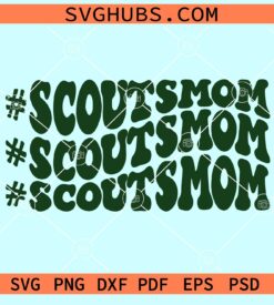Scouts mom retro stacked svg