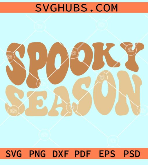 Spooky season wavy letters svg