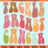 Tackle breast cancer wavy text svg